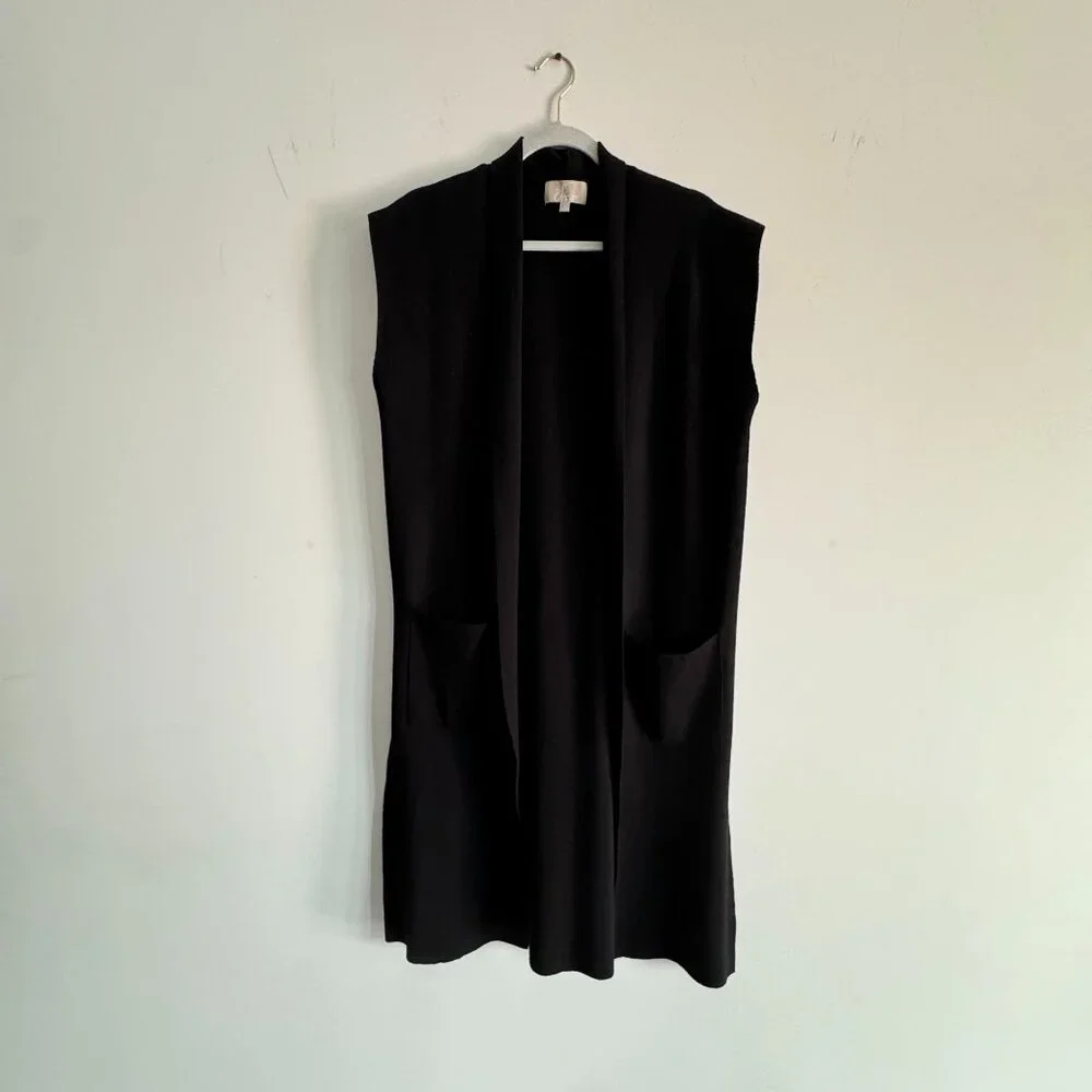 Joan Vass Long knit vest New, Size L - Picture 2 of 14